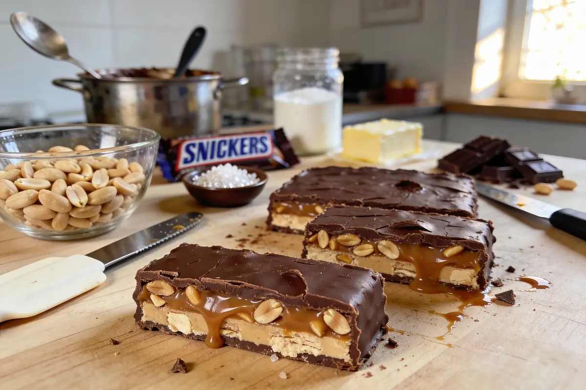 Recette de Snickers maison : Barres chocolatées faciles à réaliser !