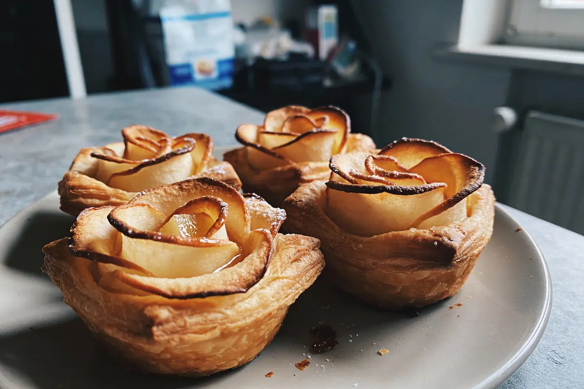 Roses feuilletées aux pommes : Recette facile et délicieuse !